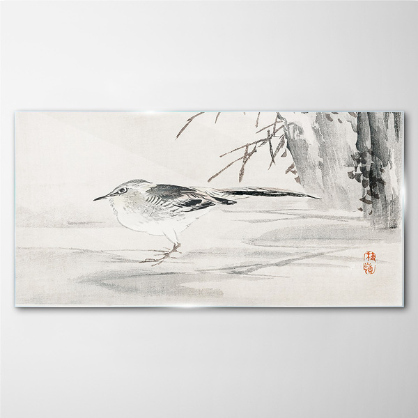 Tableau en verre Paix ailée sur l'eau