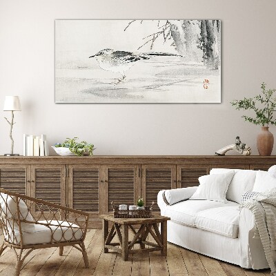 Tableau en verre Paix ailée sur l'eau