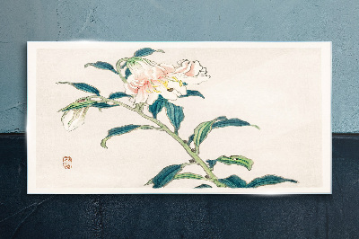 Tableau imprimé sur verre L'élégance florale