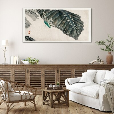 Tableau photo sur verre Un insecte mince sur les feuilles
