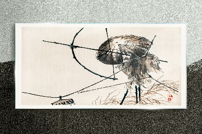 Tableau verre imprimé Méduses aux lignes abstraites