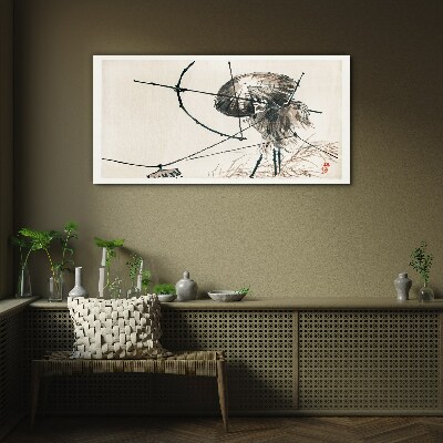 Tableau verre imprimé Méduses aux lignes abstraites