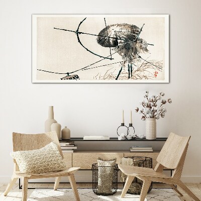 Tableau verre imprimé Méduses aux lignes abstraites