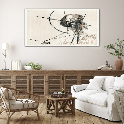 Tableau verre imprimé Méduses aux lignes abstraites