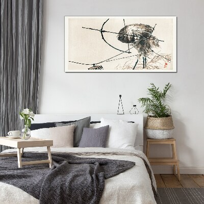 Tableau verre imprimé Méduses aux lignes abstraites