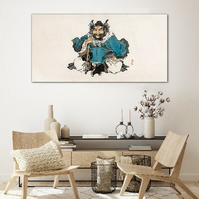 Tableau en verre Maître en robe bleue