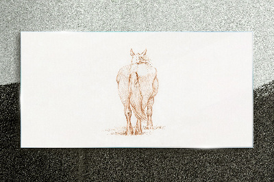 Tableau photo sur verre Le dos du cheval est d'une teinte délicate
