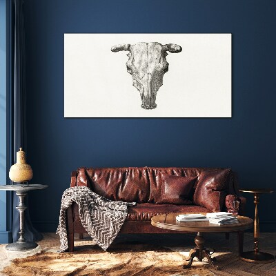 Tableau verre imprimé Crâne sur fond blanc