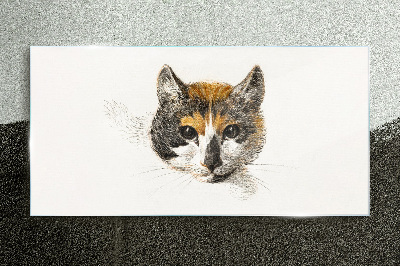 Tableau photo sur verre Portrait d'un chat aux nuances délicates