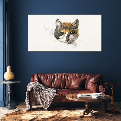 Tableau photo sur verre Portrait d'un chat aux nuances délicates