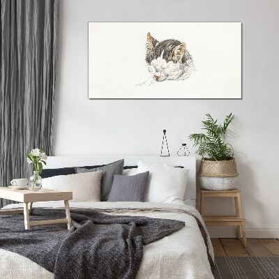 Tableau verre imprimé Le rêve du chat