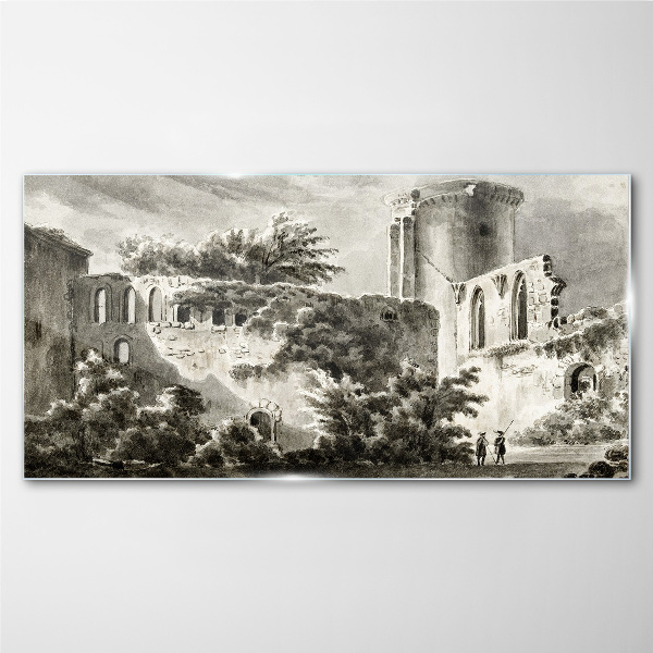 Tableau en verre Ruines dans le paysage