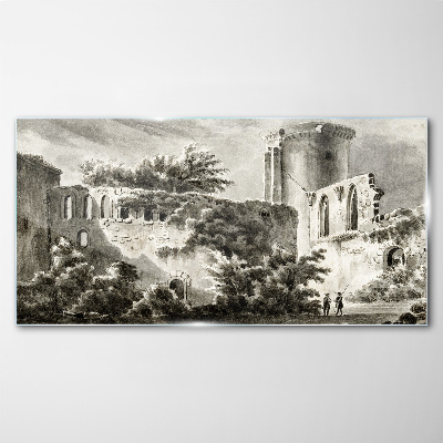 Tableau en verre Ruines dans le paysage