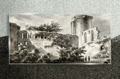 Tableau en verre Ruines dans le paysage