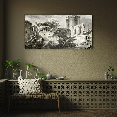 Tableau en verre Ruines dans le paysage