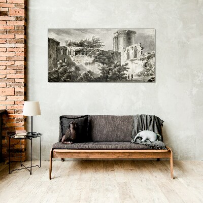 Tableau en verre Ruines dans le paysage