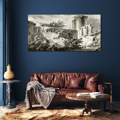 Tableau en verre Ruines dans le paysage