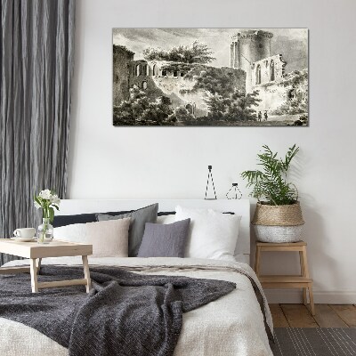 Tableau en verre Ruines dans le paysage