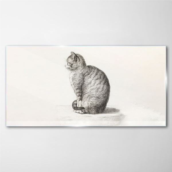 Tableau en verre Chat assis