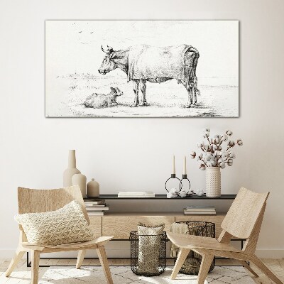 Tableau photo sur verre Paix dans le pâturage