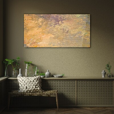 Tableau photo sur verre Reflets dorés dans un paysage abstrait