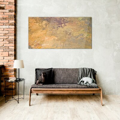 Tableau photo sur verre Reflets dorés dans un paysage abstrait