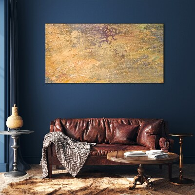 Tableau photo sur verre Reflets dorés dans un paysage abstrait