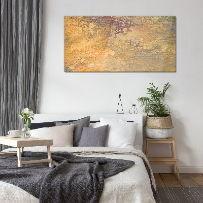 Tableau photo sur verre Reflets dorés dans un paysage abstrait