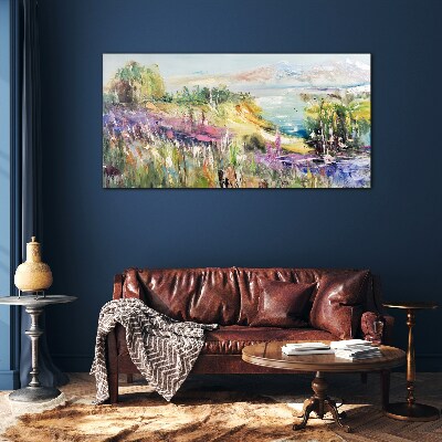 Tableau en verre Paysage balnéaire coloré