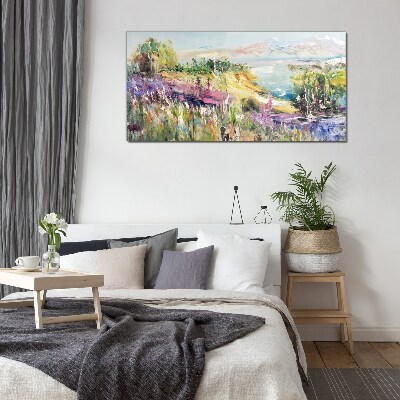 Tableau en verre Paysage balnéaire coloré