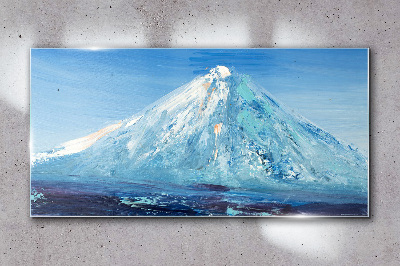 Tableau imprimé sur verre Haut dans les tons bleus