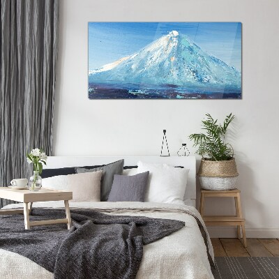 Tableau imprimé sur verre Haut dans les tons bleus