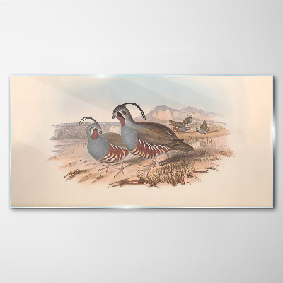 Tableau verre imprimé Les oiseaux dans le paysage