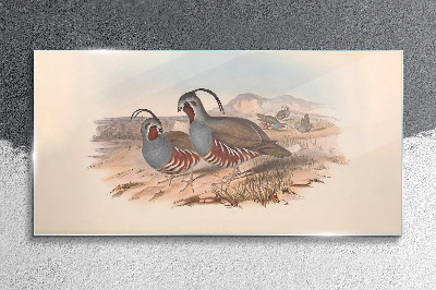 Tableau verre imprimé Les oiseaux dans le paysage