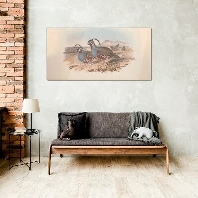 Tableau verre imprimé Les oiseaux dans le paysage