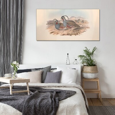 Tableau verre imprimé Les oiseaux dans le paysage