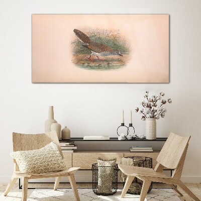 Tableau imprimé sur verre Un oiseau au-dessus de l'eau