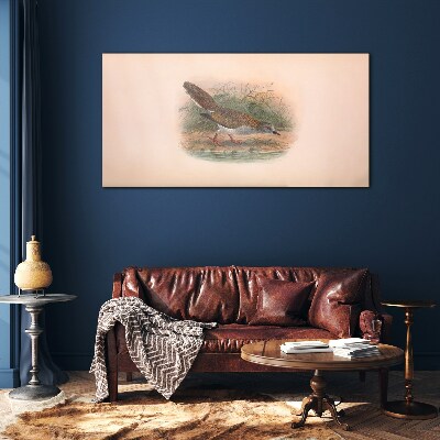Tableau imprimé sur verre Un oiseau au-dessus de l'eau