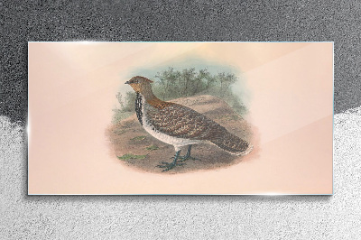 Tableau imprimé sur verre Un oiseau sur fond de nature