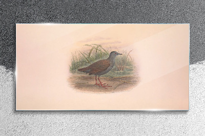 Tableau en verre Pêcheur dans l'herbe