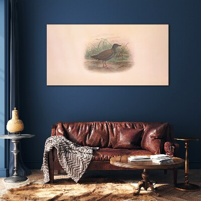 Tableau en verre Pêcheur dans l'herbe