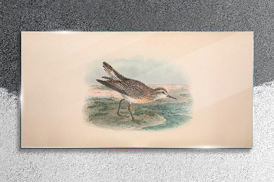 Tableau en verre Un oiseau migrateur sur fond de paysage