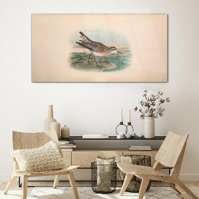 Tableau en verre Un oiseau migrateur sur fond de paysage