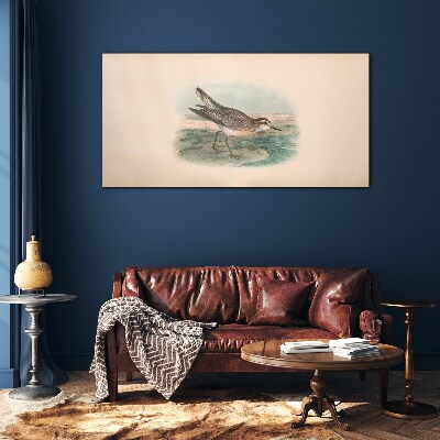 Tableau en verre Un oiseau migrateur sur fond de paysage