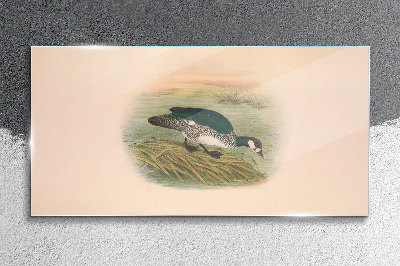 Tableau sur verre Un oiseau sur un fond d'eau