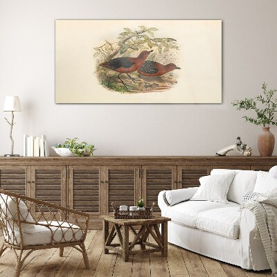 Tableau en verre Les oiseaux dans leur habitat naturel