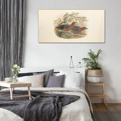 Tableau en verre Les oiseaux dans leur habitat naturel