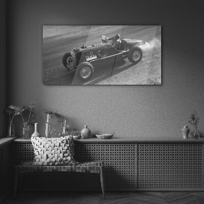Tableau imprimé sur verre Un classique de la course automobile en action