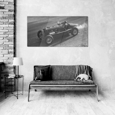 Tableau imprimé sur verre Un classique de la course automobile en action