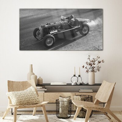 Tableau imprimé sur verre Un classique de la course automobile en action